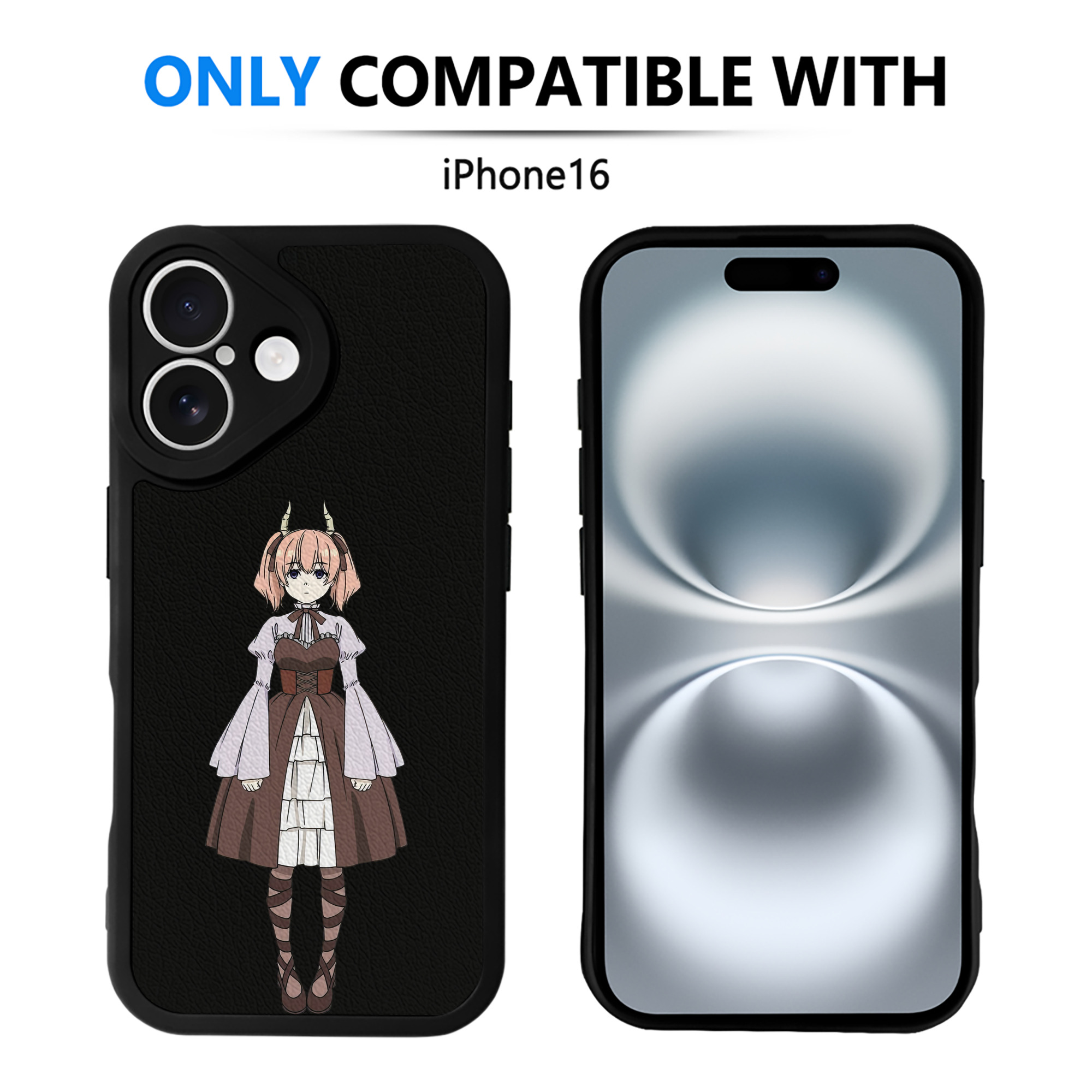 （画像用） 葬送のフリーレン Frieren 【iPhone 16シリーズ対応】シリコンスマホケース（レザー調） 材質：シリコン